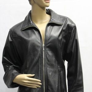 Wilsons Maxima Black Genuine Leather Jacket